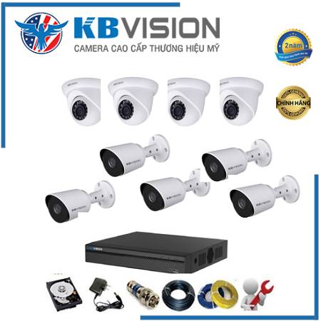 Trọn bộ 9 camera Kbvision Full HD Trọn bộ 9 camera Kbvision Full HD