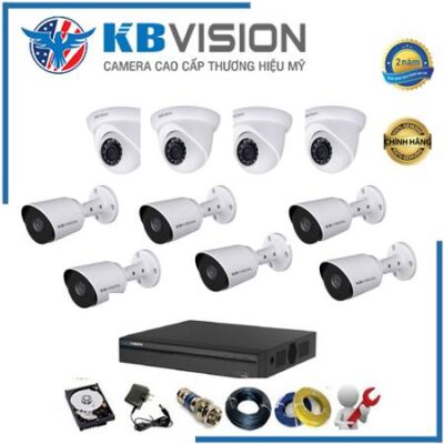 Trọn bộ 10 camera Kbvision Full HD