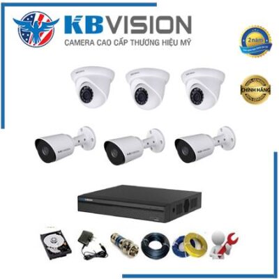Trọn bộ 5 camera Kbvision Full HD