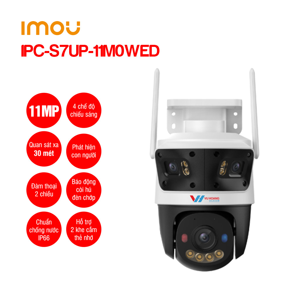 Camera Imou IPC-S7UP-11M0WED 3 mắt độ phân giải cực nét. Camera Imou IPC-S7UP-11M0WED 3 mắt độ phân giải cực nét.