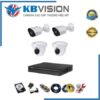 Trọn bộ 4 camera Kbvision độ phân giải 2MP